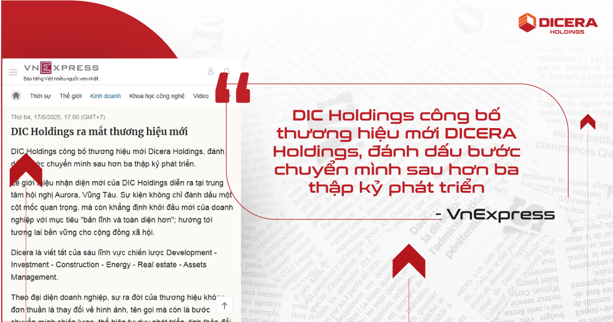 DICERA HOLDINGS - TÂM ĐIỂM TRUYỀN THÔNG VỚI DIỆN MẠO THƯƠNG HIỆU MỚI