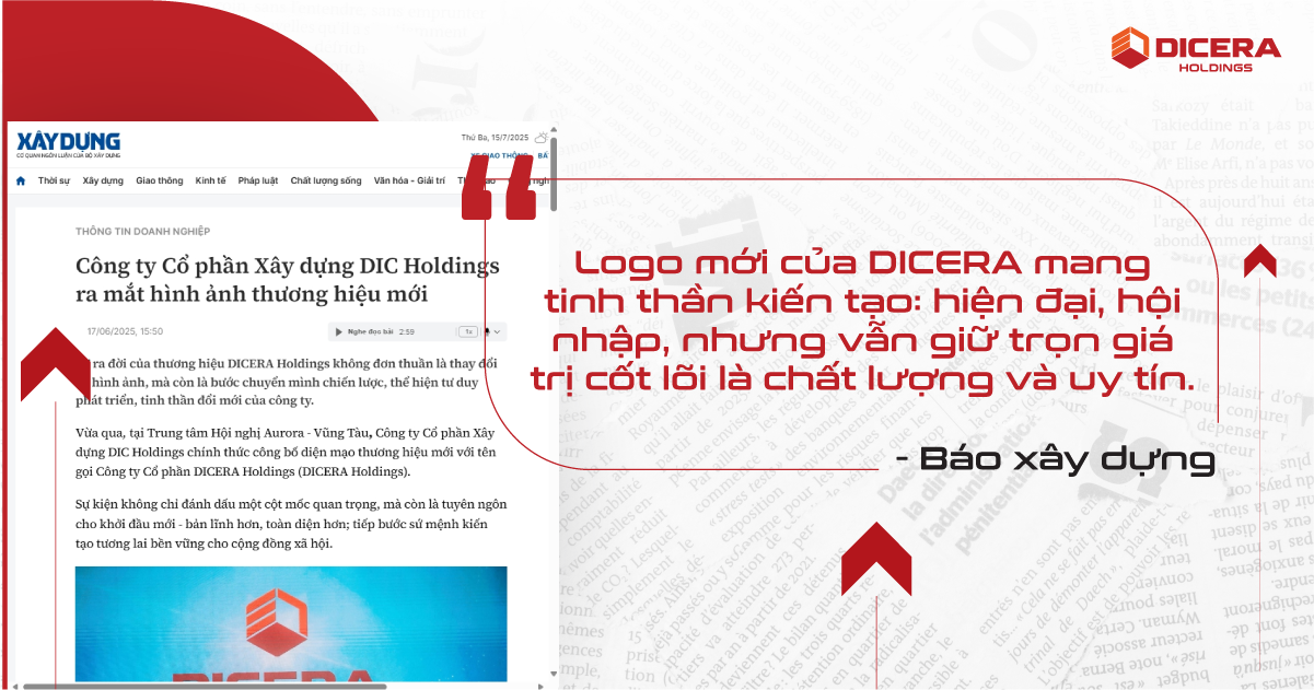 DICERA HOLDINGS - TÂM ĐIỂM TRUYỀN THÔNG VỚI DIỆN MẠO THƯƠNG HIỆU MỚI