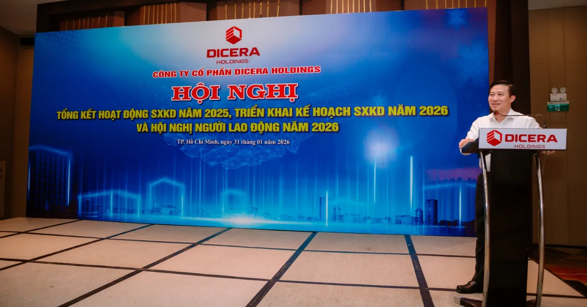 Ông Lê Đình Thắng – Chủ tịch HĐQT DICERA phát biểu tại Hội nghị